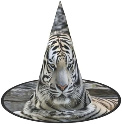 Witch Hat Halloween Costume Cosplay Black and White Tiger