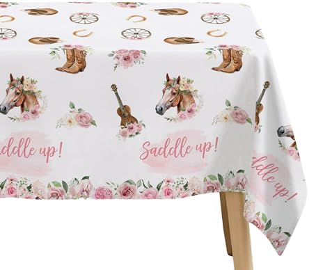 Western Party Tablecloth - 3 Pack 54x108 Inches Cowgirl Decorations