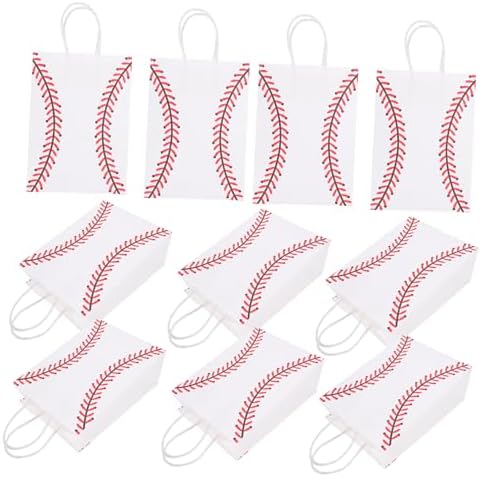 Totority 12Pcs Baseball Party Bags with Handle
