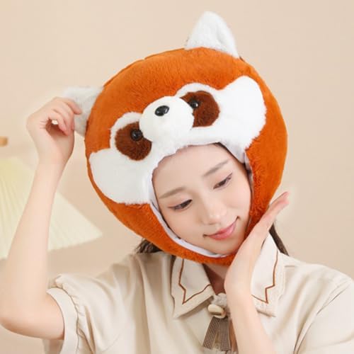 LOGOFUN Plush Raccoon Costume Hat