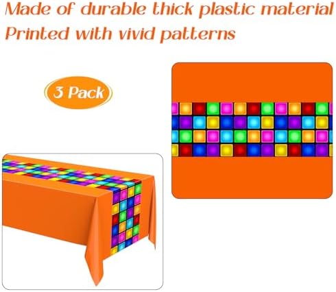 Irenare 6-Pack Neon Disco Tablecloths