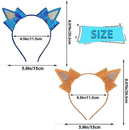 Dog Birthday Party Supplies Headbands Ears Hair Bow Clips 2PCS