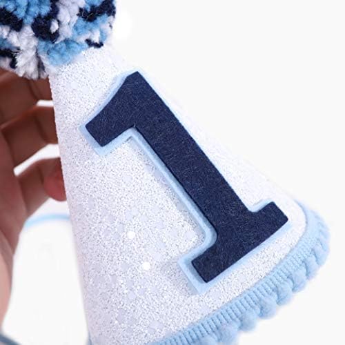 WAOUH Boys 1st Birthday Hat Navy Blue Felt Mini Crown