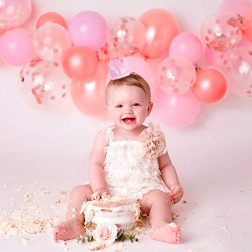 Dinosaur First Birthday Crown for Girl Pink Party Hat