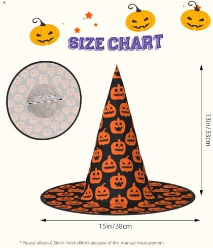 Witch Hats Halloween Cone Wizard Costume Hat for Adults