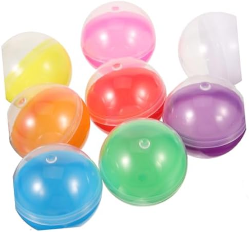 100pcs Round Gumballs Vending Machine Easter Eggs Storage Case for Parties