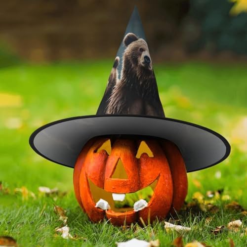 Witch Hats Halloween Cone Wizard Bear Costume Headwear