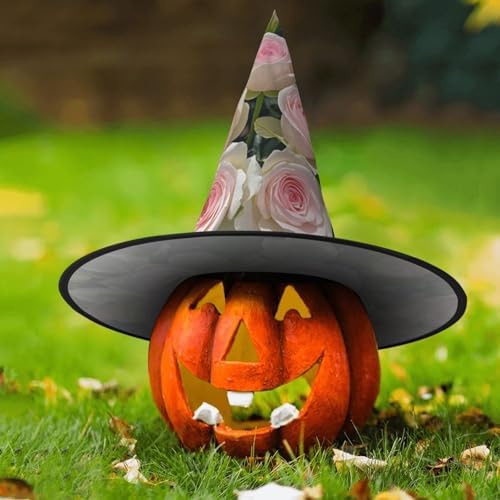Witch Hats Halloween Cone Wizard Hat Pretty Roses Costume
