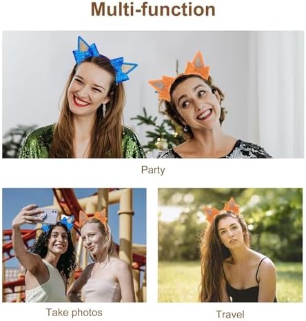 Dog Birthday Party Supplies Headbands Ears Hair Bow Clips 2PCS