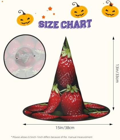 Red Strawberry Witch Hat Halloween Costume