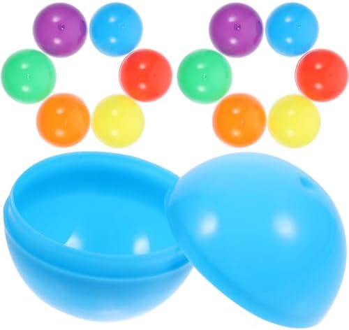 Ciieeo 50pcs Plastic Fillable Ornaments Ball Vending Machine Capsules