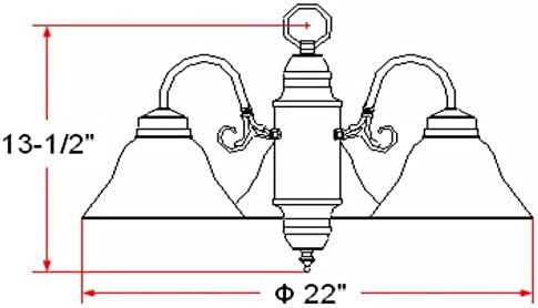 Design House 511543 Millbridge Traditional 3-Light Dimmable Chandelier
