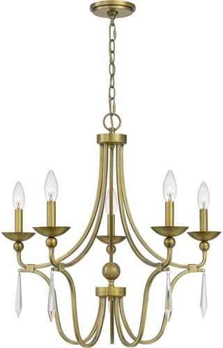 Quoizel Joules 5-Light Aged Brass Chandelier 1