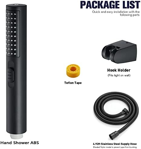 FUTENI High Pressure Handheld Shower Head with 2 Functions