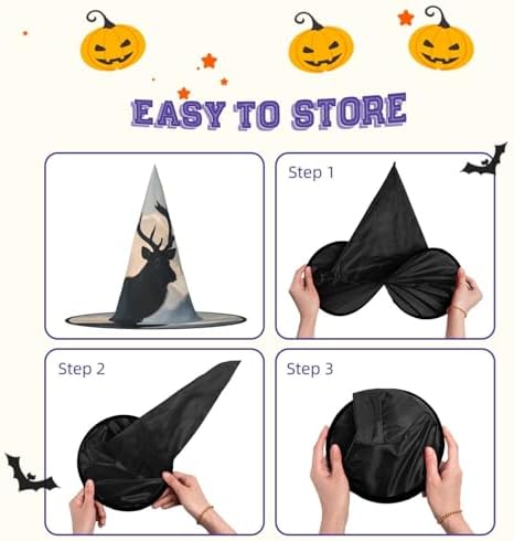 Witch Hats Halloween Cone Wizard Hat Costume Cosplay 1