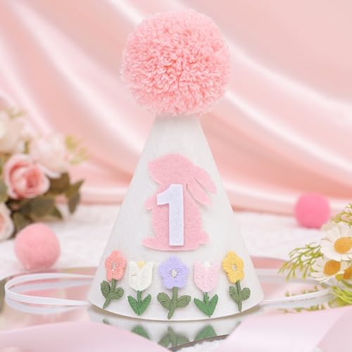 Some Bunny Is One 1st Birthday Hat for Girls