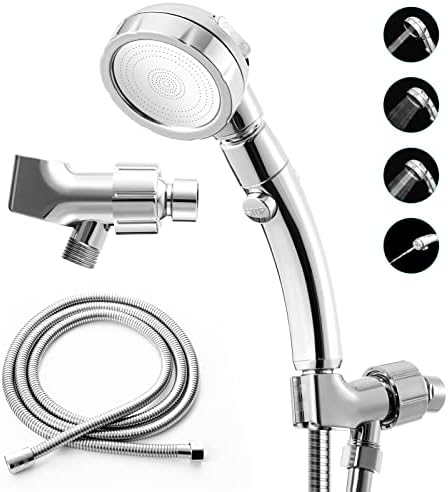 Marbrasse High Pressure Handheld Shower Head with Hose and Holder