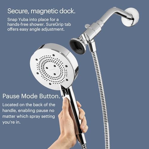 Brondell Yuba HaloNetic Handheld Shower Head with 5 Settings