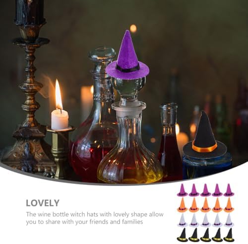 LUOZZY 20Pcs Mini Witch Hats Halloween Decorations