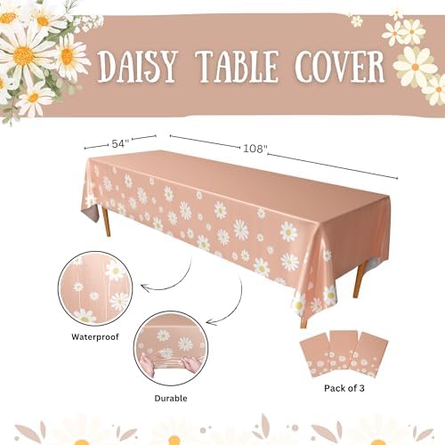 Blue Orchards Daisy Table Cover Pack of 3 - 54x108 XL
