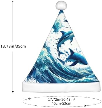 Augenstern Christmas Hat with Marine Sharks and Ocean Waves