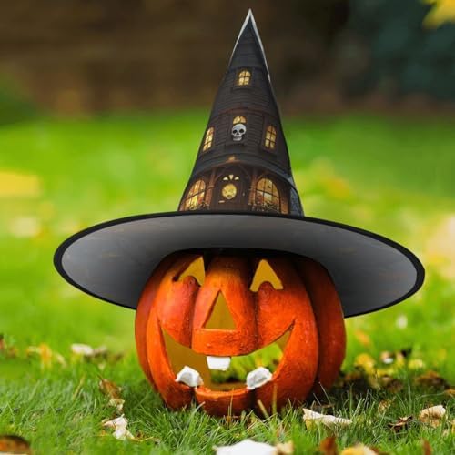 Witch Hats Halloween Cone Wizard Skull Costume Hat