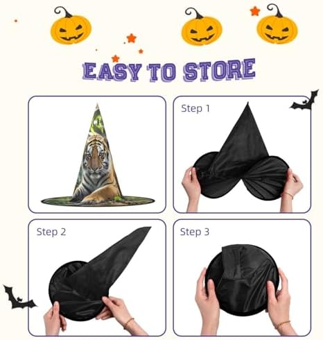 Jungle Tigers Cub Witch Hats Halloween Costume Party Wear