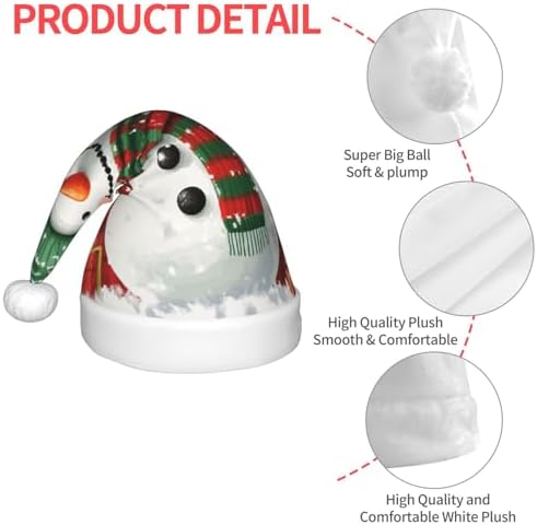 Augenstern Christmas Snowman Plaid Santa Hat For Kids