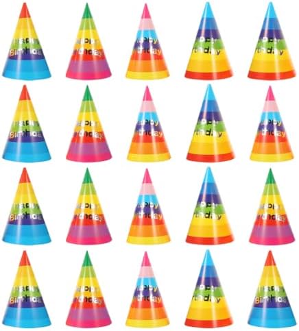 LOGOFUN 36 Pcs Birthday Cone Hats for Kids