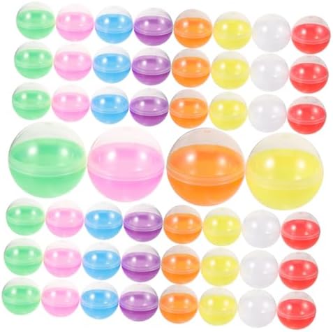 100pcs Round Gumballs Vending Machine Easter Eggs Storage Case for Parties