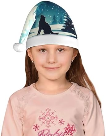 Augenstern Christmas Hat Wolf-Howling-Forest Santa Hat For Kids
