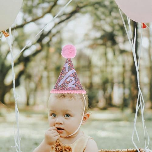 LUOZZY Glitter Birthday Crown for Girls Baby Shower Party Hats