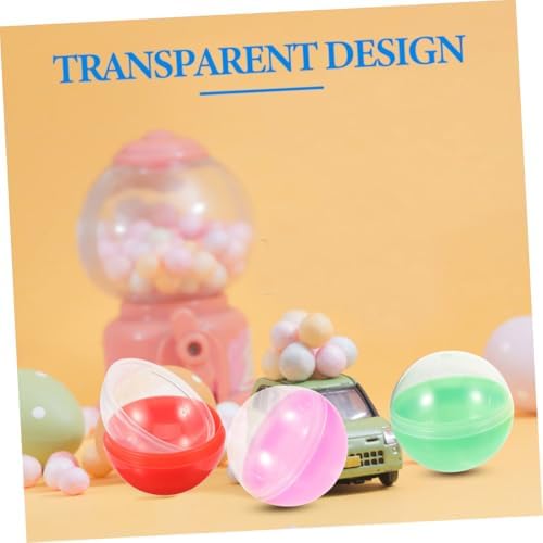 100pcs Round Gumballs Vending Machine Easter Eggs Storage Case for Parties