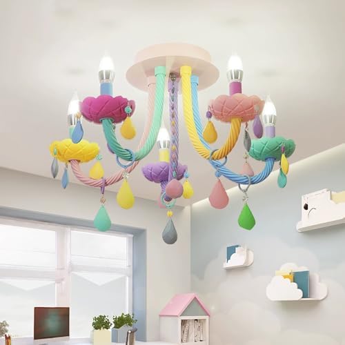 Skyblaze Crystal Ceiling Light Fixtures for Kids Room