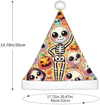 Augenstern Christmas Hat for Kids Unisex Skeleton Halloween Santa Hat