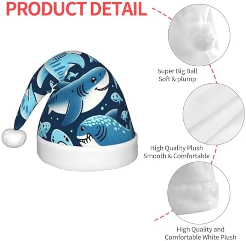 Augenstern Christmas Hat Shark Unisex Santa Hat