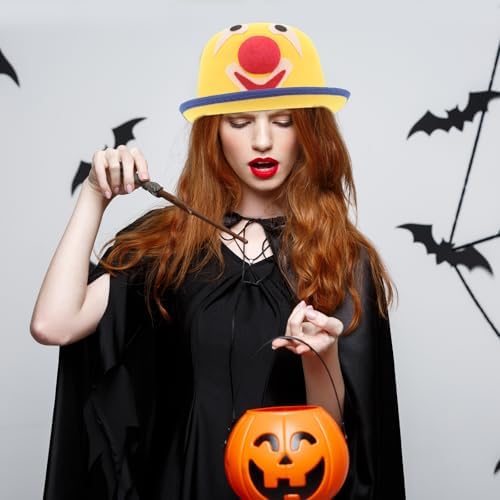 LOGOFUN Plush Clown Hat for Halloween Party Costume