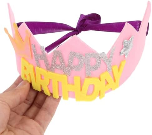 LUOZZY Birthday Crown Hat for Toddler Party