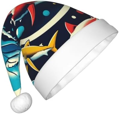 Augenstern Colorful Sharks Christmas Hat Unisex Santa Hat