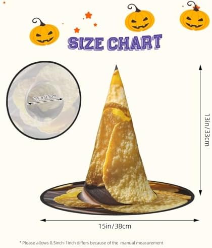 Potato Chips Witch Halloween Cone Hat Costume