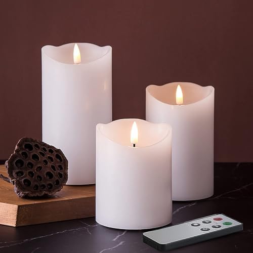 Eywamage Flameless Candles with Remote Control 3 4 5 6