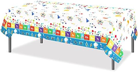 2 Pack Science Party Tablecloth with Lab Decorations