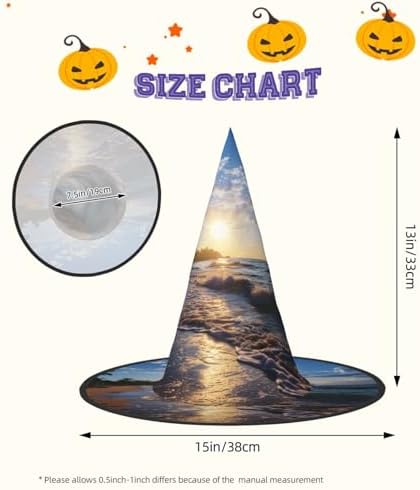Witch Hats Halloween Cone Wizard Hat for Costume and Party