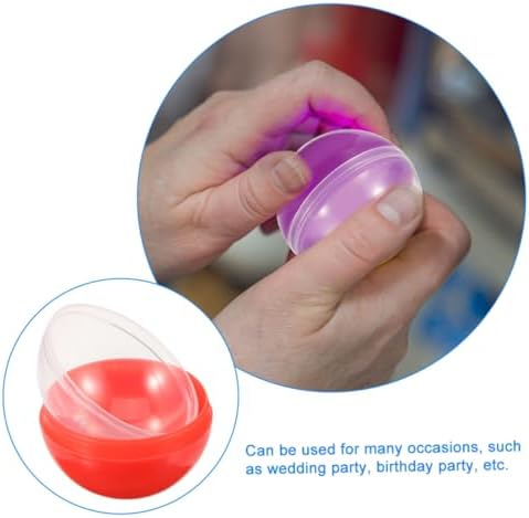 100pcs Round Gumballs Vending Machine Easter Eggs Storage Case for Parties