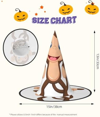 Cute Monkey Witch Hat Costume Accessory