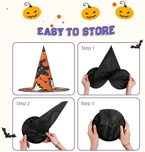 Witch Hats Halloween Costume Wizard Hat for Adults