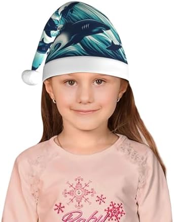 Augenstern Christmas Hat Sharks Swim Ocean Waves Santa Hat Unisex