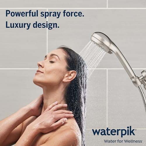 Waterpik High Pressure Massage Shower Head 6-Mode Brushed Nickel XAL-649ME