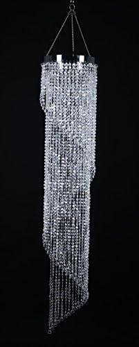 FlavorThings Iridescent Spiral Beaded Chandelier 85 W 48 H
