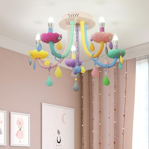 Skyblaze Crystal Ceiling Light Fixtures for Kids Room